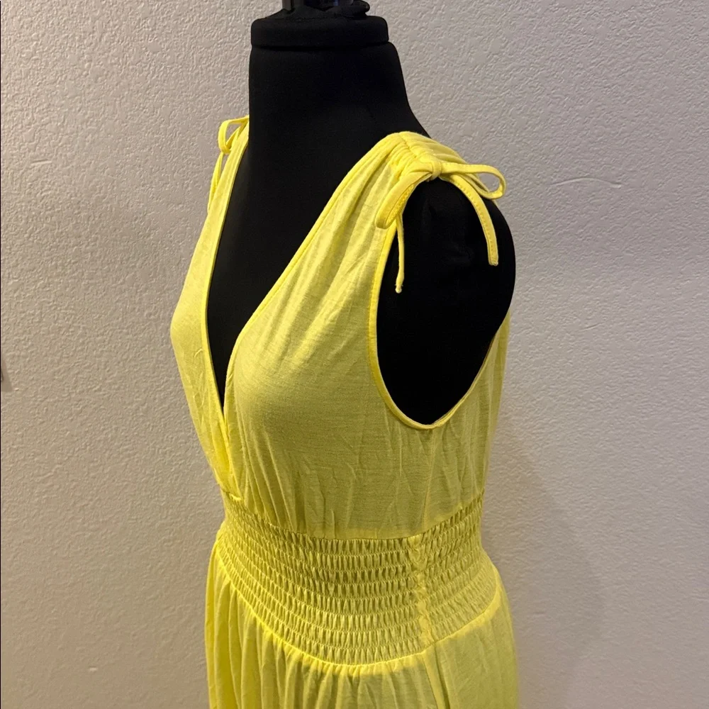 Just Love Bright Yellow V-Neck Sleeveless Maxi Dress - Picture 2 of 6